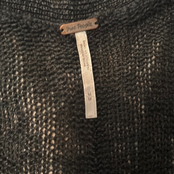 Free People Black oversized Knit Cardigan - Picture 2 of 4